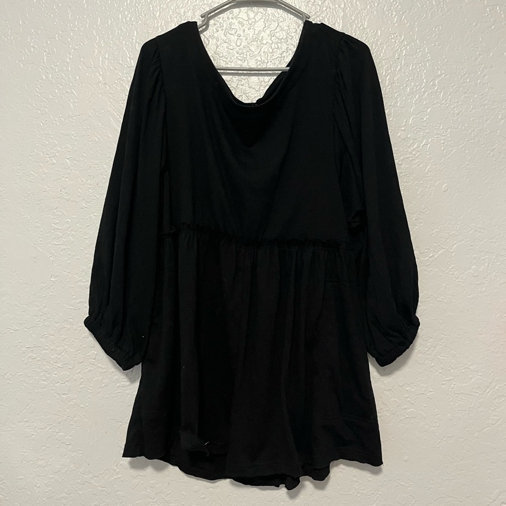 Black Long Sleeve Romper